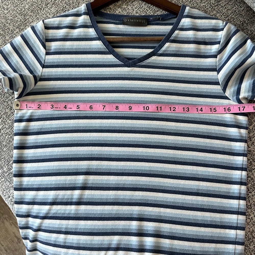 Relativity Blue Striped Tee - Picture 3 of 5